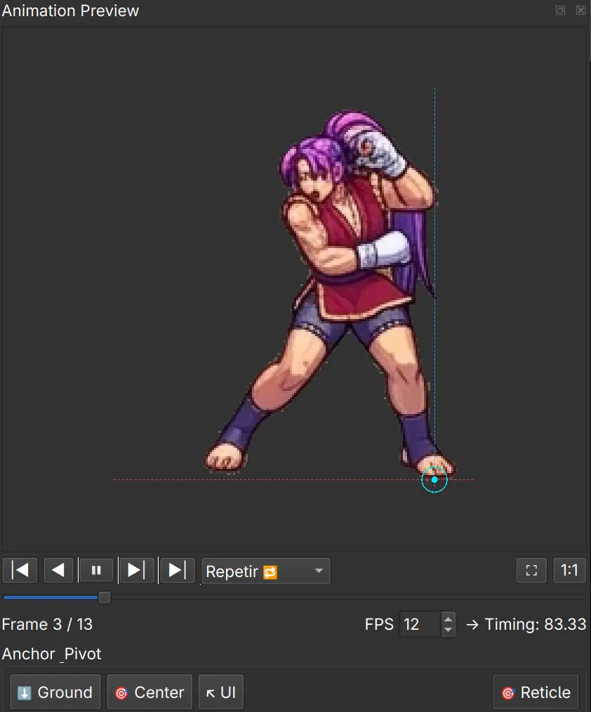 Pivot editor with crosshair